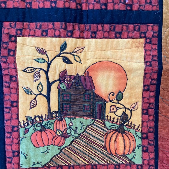 Autumn Halloween Handmade Quilted Wall Hanging - Picture 2 of 7